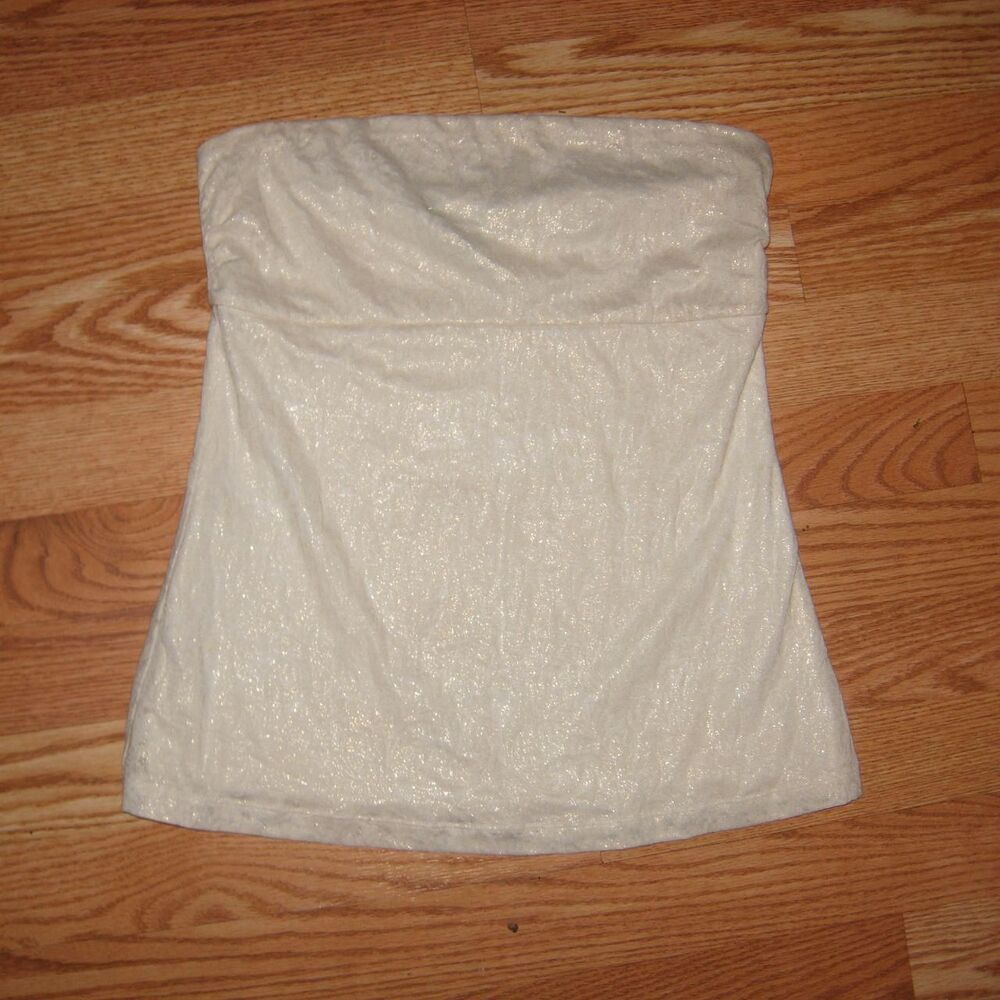 Express Strapless Top - Shimmery and lined M